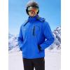 imageWULFUL Mens Ski Jackets Warm Winter Snow Windbreaker Resistant Snowboard Fleece Coat Mountain Waterproof Parka with HoodBlue