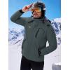 imageWULFUL Mens Ski Jackets Warm Winter Snow Windbreaker Resistant Snowboard Fleece Coat Mountain Waterproof Parka with HoodDark Grey