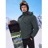 imageWULFUL Mens Ski Jackets Warm Winter Snow Windbreaker Resistant Snowboard Fleece Coat Mountain Waterproof Parka with HoodDark Grey