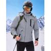 imageWULFUL Mens Ski Jackets Warm Winter Snow Windbreaker Resistant Snowboard Fleece Coat Mountain Waterproof Parka with HoodGray