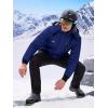 imageWULFUL Mens Ski Jackets Warm Winter Snow Windbreaker Resistant Snowboard Fleece Coat Mountain Waterproof Parka with HoodLight Navy