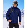 imageWULFUL Mens Ski Jackets Warm Winter Snow Windbreaker Resistant Snowboard Fleece Coat Mountain Waterproof Parka with HoodLight Navy