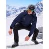 imageWULFUL Mens Ski Jackets Warm Winter Snow Windbreaker Resistant Snowboard Fleece Coat Mountain Waterproof Parka with HoodNavy