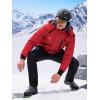 imageWULFUL Mens Ski Jackets Warm Winter Snow Windbreaker Resistant Snowboard Fleece Coat Mountain Waterproof Parka with HoodRed