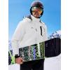 imageWULFUL Mens Ski Jackets Warm Winter Snow Windbreaker Resistant Snowboard Fleece Coat Mountain Waterproof Parka with HoodWhite