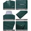 imageWULFUL Mens Slim Fit 3 Piece Suits Two Button Blazer Vest ampamp Pants Tuxedo Set for Business Wedding PartyBlackish Green