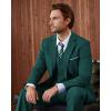 imageWULFUL Mens Slim Fit 3 Piece Suits Two Button Blazer Vest ampamp Pants Tuxedo Set for Business Wedding PartyBlackish Green