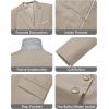 imageWULFUL Mens Slim Fit 3 Piece Suits Two Button Blazer Vest ampamp Pants Tuxedo Set for Business Wedding PartyChampagne