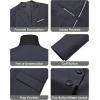 imageWULFUL Mens Slim Fit 3 Piece Suits Two Button Blazer Vest ampamp Pants Tuxedo Set for Business Wedding PartyDark Grey