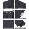 imageWULFUL Mens Slim Fit 3 Piece Suits Two Button Blazer Vest ampamp Pants Tuxedo Set for Business Wedding PartyDark Grey
