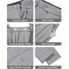 imageWULFUL Mens Slim Fit 3 Piece Suits Two Button Blazer Vest ampamp Pants Tuxedo Set for Business Wedding PartyLight Gray