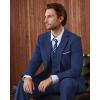 imageWULFUL Mens Slim Fit 3 Piece Suits Two Button Blazer Vest ampamp Pants Tuxedo Set for Business Wedding PartyNavy