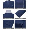 imageWULFUL Mens Slim Fit 3 Piece Suits Two Button Blazer Vest ampamp Pants Tuxedo Set for Business Wedding PartyNavy