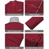 imageWULFUL Mens Slim Fit 3 Piece Suits Two Button Blazer Vest ampamp Pants Tuxedo Set for Business Wedding PartyRed