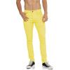 imageWULFUL Mens Slim Fit Skinny Stretch Comfy Jeans Denim PantsBright Yellow