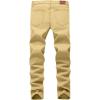 imageWULFUL Mens Slim Fit Skinny Stretch Comfy Jeans Denim PantsKhaki