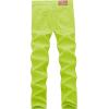 imageWULFUL Mens Slim Fit Skinny Stretch Comfy Jeans Denim PantsLemon Yellow