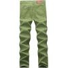 imageWULFUL Mens Slim Fit Skinny Stretch Comfy Jeans Denim PantsLight Greennew