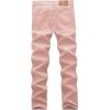 imageWULFUL Mens Slim Fit Skinny Stretch Comfy Jeans Denim PantsPink01