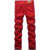 imageWULFUL Mens Slim Fit Skinny Stretch Comfy Jeans Denim PantsRed