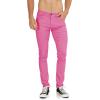 imageWULFUL Mens Slim Fit Skinny Stretch Comfy Jeans Denim PantsRose Red