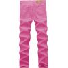 imageWULFUL Mens Slim Fit Skinny Stretch Comfy Jeans Denim PantsRose Red