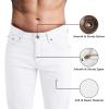 imageWULFUL Mens Slim Fit Skinny Stretch Comfy Jeans Denim PantsWhite