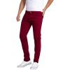 imageWULFUL Mens Slim Fit Skinny Stretch Comfy Jeans Denim PantsWine Red