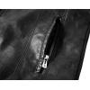 imageWULFUL Mens Stand Collar Leather Jacket Motorcycle Lightweight Faux Leather OutwearBlack