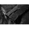 imageWULFUL Mens Stand Collar Leather Jacket Motorcycle Lightweight Faux Leather OutwearBlack