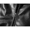 imageWULFUL Mens Stand Collar Leather Jacket Motorcycle Lightweight Faux Leather OutwearBlack