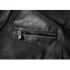 imageWULFUL Mens Stand Collar Leather Jacket Motorcycle Lightweight Faux Leather OutwearBlack