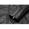 imageWULFUL Mens Stand Collar Leather Jacket Motorcycle Lightweight Faux Leather OutwearBlack0073