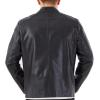 imageWULFUL Mens Stand Collar Leather Jacket Motorcycle Lightweight Faux Leather OutwearBlack0073