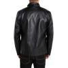 imageWULFUL Mens Stand Collar Leather Jacket Motorcycle Lightweight Faux Leather OutwearBlack1301