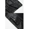 imageWULFUL Mens Stand Collar Leather Jacket Motorcycle Lightweight Faux Leather OutwearBlack1304