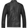 imageWULFUL Mens Stand Collar Leather Jacket Motorcycle Lightweight Faux Leather OutwearBlack1304