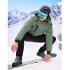 imageWULFUL Mens Waterproof Ski Jacket Warm Winter Coats Windproof Winter Jackets for Men Fleece Lined Windbreaker with HoodArmy Green