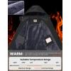 imageWULFUL Mens Waterproof Ski Jacket Warm Winter Coats Windproof Winter Jackets for Men Fleece Lined Windbreaker with HoodBlack