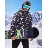 imageWULFUL Mens Waterproof Ski Jacket Warm Winter Coats Windproof Winter Jackets for Men Fleece Lined Windbreaker with HoodBlack Camo