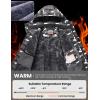 imageWULFUL Mens Waterproof Ski Jacket Warm Winter Coats Windproof Winter Jackets for Men Fleece Lined Windbreaker with HoodBlack Camo