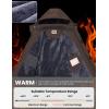 imageWULFUL Mens Waterproof Ski Jacket Warm Winter Coats Windproof Winter Jackets for Men Fleece Lined Windbreaker with HoodCoffee