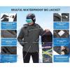 imageWULFUL Mens Waterproof Ski Jacket Warm Winter Coats Windproof Winter Jackets for Men Fleece Lined Windbreaker with HoodDark Grey