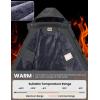 imageWULFUL Mens Waterproof Ski Jacket Warm Winter Coats Windproof Winter Jackets for Men Fleece Lined Windbreaker with HoodDark Grey