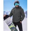 imageWULFUL Mens Waterproof Ski Jacket Warm Winter Coats Windproof Winter Jackets for Men Fleece Lined Windbreaker with HoodDark Grey