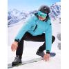imageWULFUL Mens Waterproof Ski Jacket Warm Winter Coats Windproof Winter Jackets for Men Fleece Lined Windbreaker with HoodLake Blue