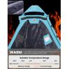 imageWULFUL Mens Waterproof Ski Jacket Warm Winter Coats Windproof Winter Jackets for Men Fleece Lined Windbreaker with HoodLake Blue