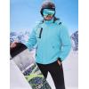 imageWULFUL Mens Waterproof Ski Jacket Warm Winter Coats Windproof Winter Jackets for Men Fleece Lined Windbreaker with HoodLake Blue