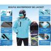 imageWULFUL Mens Waterproof Ski Jacket Warm Winter Coats Windproof Winter Jackets for Men Fleece Lined Windbreaker with HoodLake Blue