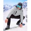 imageWULFUL Mens Waterproof Ski Jacket Warm Winter Coats Windproof Winter Jackets for Men Fleece Lined Windbreaker with HoodLight Grey